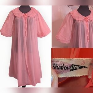 Vintage Shadowline Double Layered Peignoir Housecoat Robe